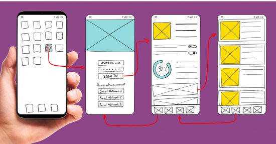 Sample UI UX design wireframes