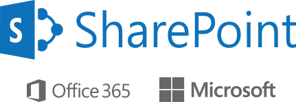 Image of SharePoint, Office 365 and Microsoft logos.