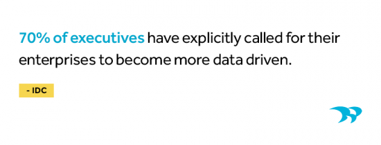 Actionable Business Intelligence: 70% of executives have explicitly called for their own enterprises to become more data driven - IDC