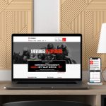 Woodbine website on a desktop computer and mobile device.