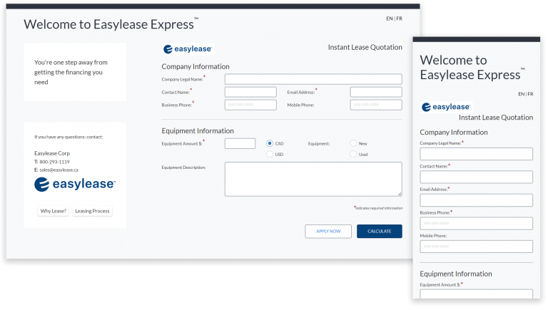 Easylease Express calculator