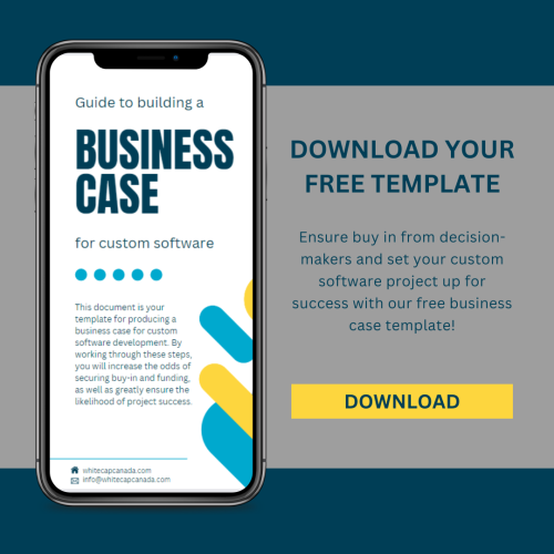 Click to download a free custom software business case template
