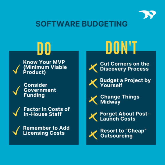 custom software budgeting do's and don'ts