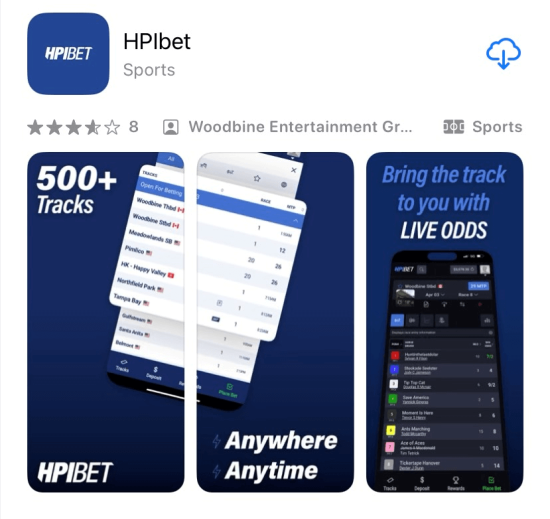 HPIbet app as shown in Apple App Store on iPhone