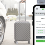 Close-up view of Park'N Fly mobile application